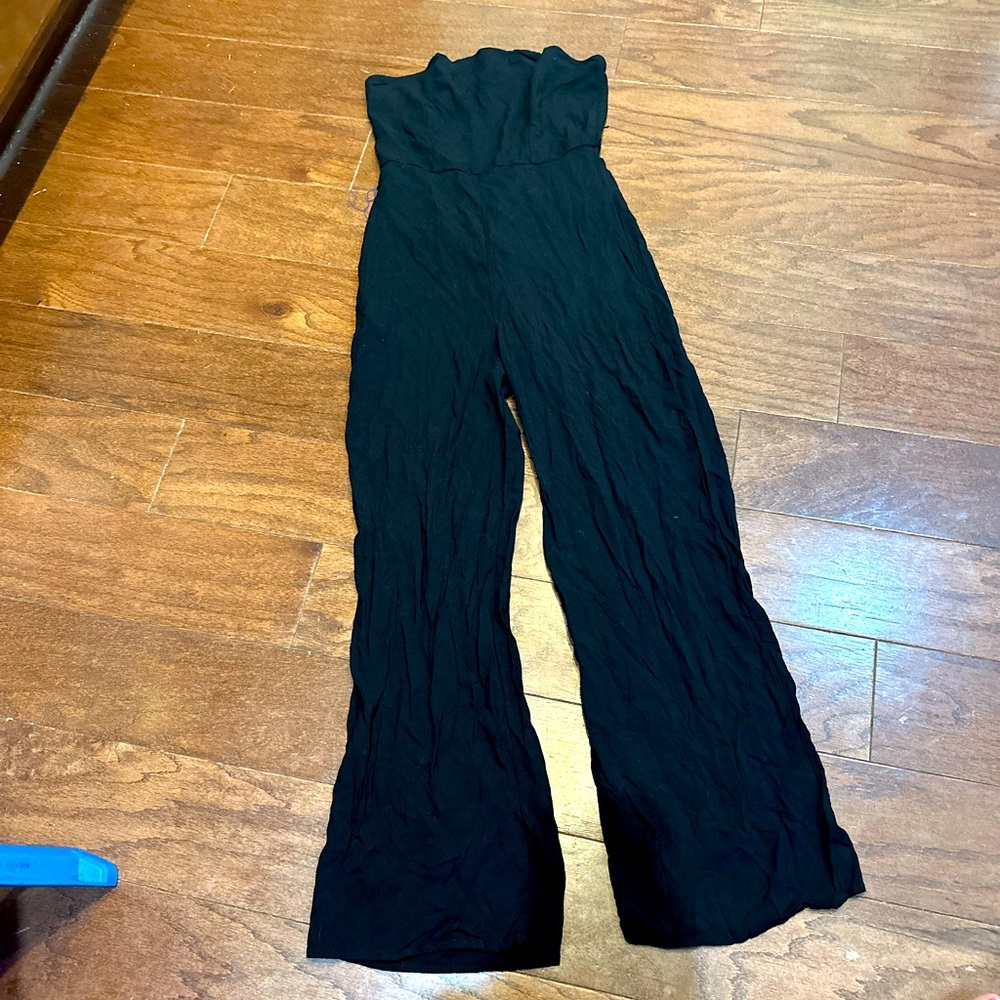 Charlotte Russe Black Tube Sleeveless Jumpsuit, Size Medium